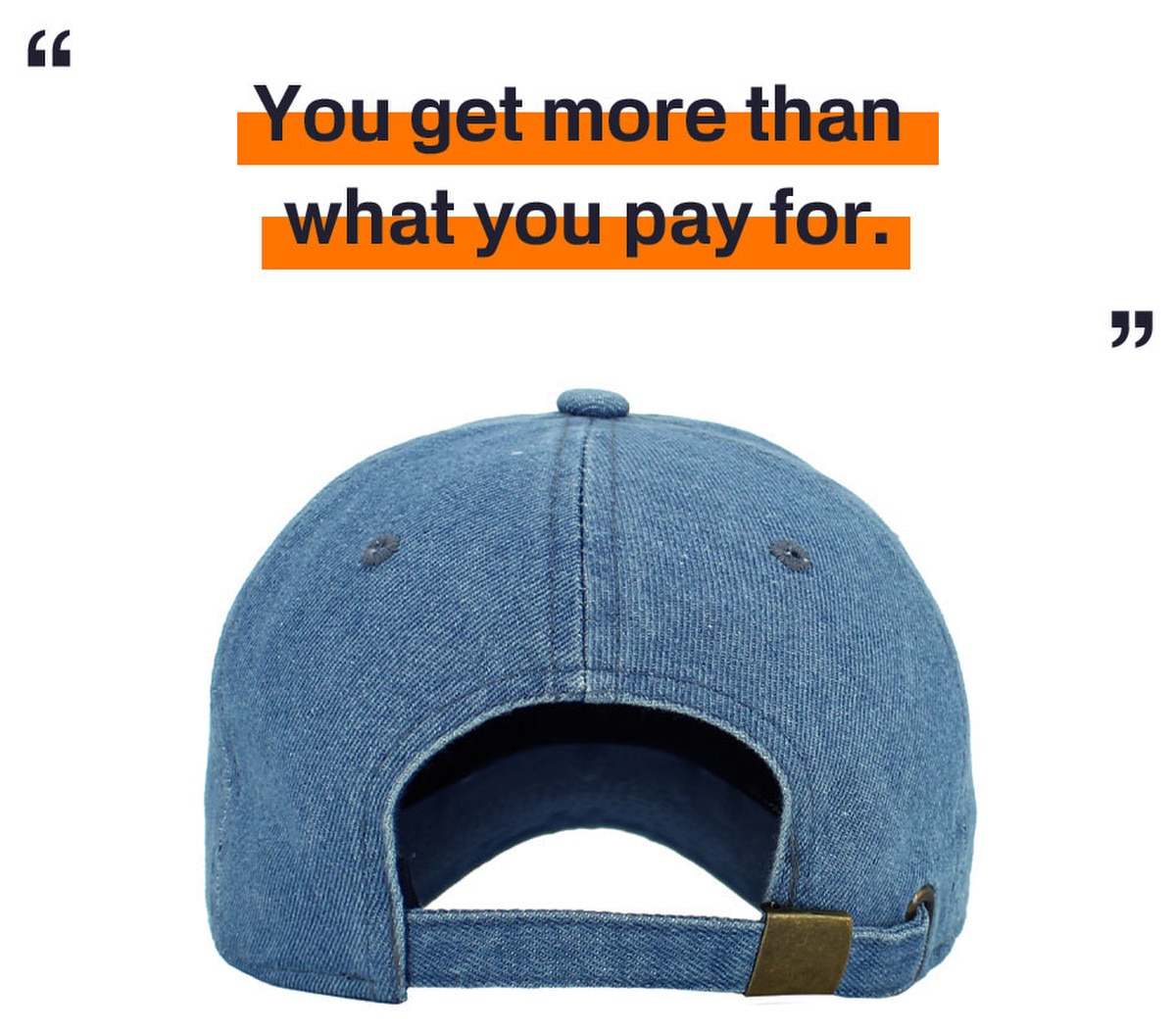 Medium Denim Low Profile Baseball Caps Back View